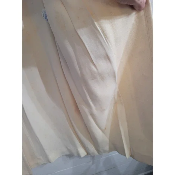 Vintage The Travelaire Cream Wool Button Split Cuff Union Made Dress Coat Sz 16 - Picture 16 of 16